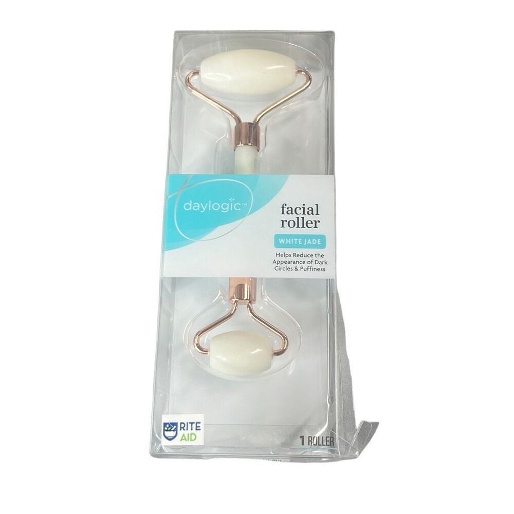 Daylogic Facial Roller White Jade‎ for dark circles wrinkles and puffiness NEW